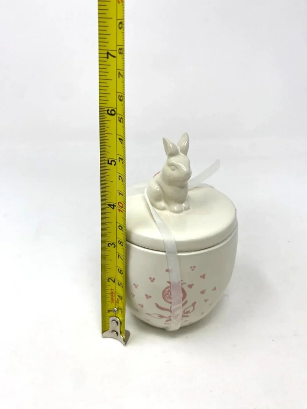 Target Easter Stoneware Aralia Sugar Jar White Pink Threshold™ Tabletop Decor